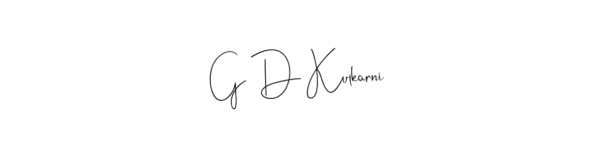 Here are the top 10 professional signature styles for the name G D Kulkarni. These are the best autograph styles you can use for your name. G D Kulkarni signature style 4 images and pictures png
