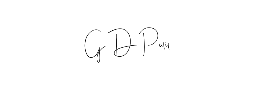 if you are searching for the best signature style for your name G D Patil. so please give up your signature search. here we have designed multiple signature styles  using Andilay-7BmLP. G D Patil signature style 4 images and pictures png