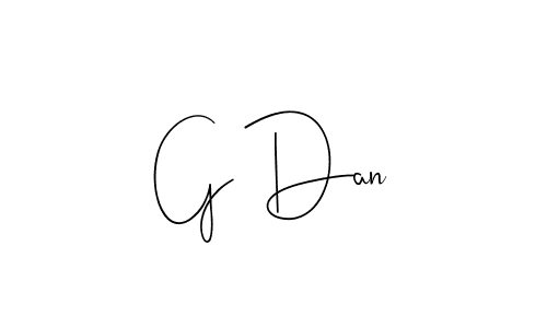 Design your own signature with our free online signature maker. With this signature software, you can create a handwritten (Andilay-7BmLP) signature for name G Dan. G Dan signature style 4 images and pictures png