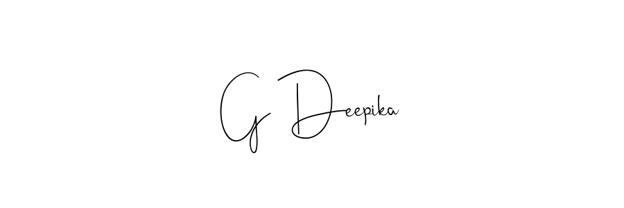 G Deepika stylish signature style. Best Handwritten Sign (Andilay-7BmLP) for my name. Handwritten Signature Collection Ideas for my name G Deepika. G Deepika signature style 4 images and pictures png
