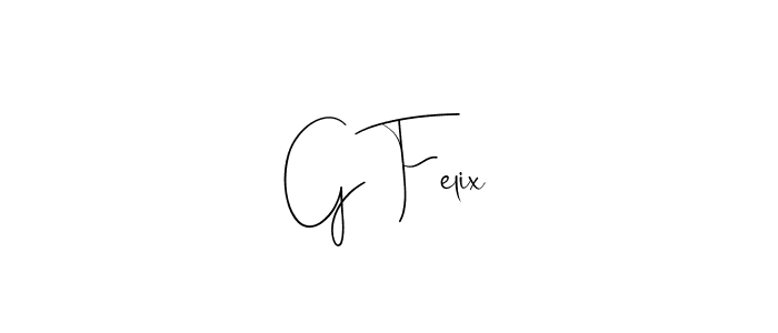 Design your own signature with our free online signature maker. With this signature software, you can create a handwritten (Andilay-7BmLP) signature for name G Felix. G Felix signature style 4 images and pictures png