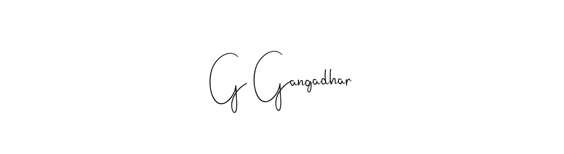 Create a beautiful signature design for name G Gangadhar. With this signature (Andilay-7BmLP) fonts, you can make a handwritten signature for free. G Gangadhar signature style 4 images and pictures png