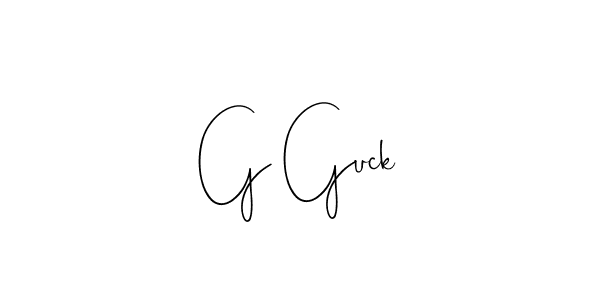 The best way (Andilay-7BmLP) to make a short signature is to pick only two or three words in your name. The name G Guck include a total of six letters. For converting this name. G Guck signature style 4 images and pictures png