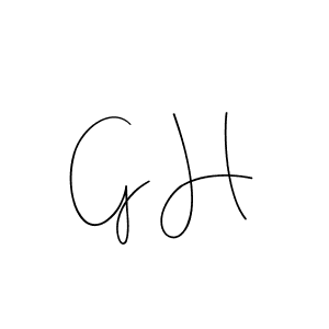 Make a beautiful signature design for name G H. With this signature (Andilay-7BmLP) style, you can create a handwritten signature for free. G H signature style 4 images and pictures png