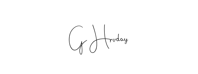 G Hruday stylish signature style. Best Handwritten Sign (Andilay-7BmLP) for my name. Handwritten Signature Collection Ideas for my name G Hruday. G Hruday signature style 4 images and pictures png