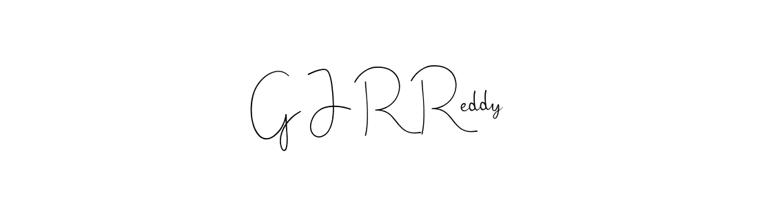 if you are searching for the best signature style for your name G J R Reddy. so please give up your signature search. here we have designed multiple signature styles  using Andilay-7BmLP. G J R Reddy signature style 4 images and pictures png