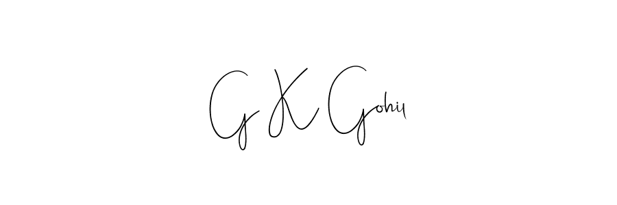 Use a signature maker to create a handwritten signature online. With this signature software, you can design (Andilay-7BmLP) your own signature for name G K Gohil. G K Gohil signature style 4 images and pictures png