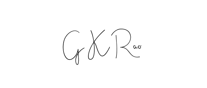 G K Rao stylish signature style. Best Handwritten Sign (Andilay-7BmLP) for my name. Handwritten Signature Collection Ideas for my name G K Rao. G K Rao signature style 4 images and pictures png