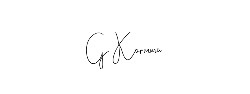 The best way (Andilay-7BmLP) to make a short signature is to pick only two or three words in your name. The name G Karmma include a total of six letters. For converting this name. G Karmma signature style 4 images and pictures png