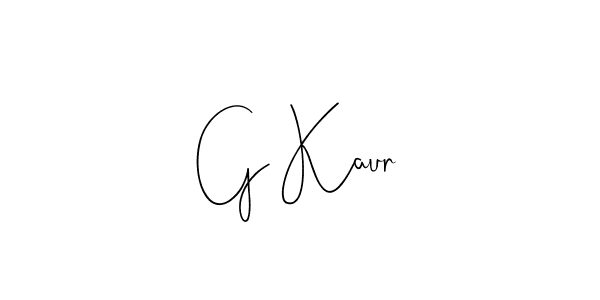 Create a beautiful signature design for name G Kaur. With this signature (Andilay-7BmLP) fonts, you can make a handwritten signature for free. G Kaur signature style 4 images and pictures png