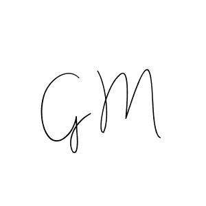 Design your own signature with our free online signature maker. With this signature software, you can create a handwritten (Andilay-7BmLP) signature for name G M. G M signature style 4 images and pictures png