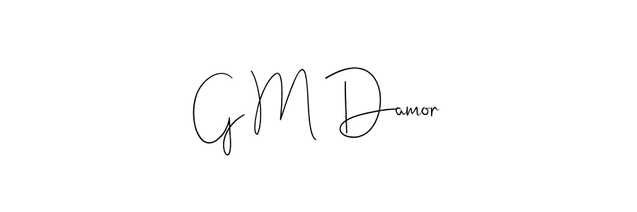 The best way (Andilay-7BmLP) to make a short signature is to pick only two or three words in your name. The name G M Damor include a total of six letters. For converting this name. G M Damor signature style 4 images and pictures png