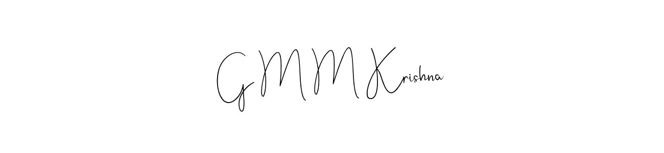 Once you've used our free online signature maker to create your best signature Andilay-7BmLP style, it's time to enjoy all of the benefits that G M M Krishna name signing documents. G M M Krishna signature style 4 images and pictures png