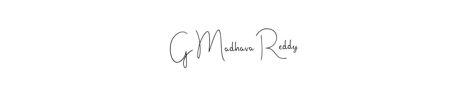 You should practise on your own different ways (Andilay-7BmLP) to write your name (G Madhava Reddy) in signature. don't let someone else do it for you. G Madhava Reddy signature style 4 images and pictures png
