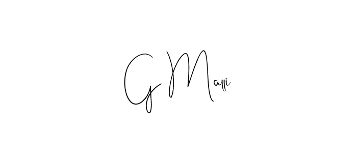 Use a signature maker to create a handwritten signature online. With this signature software, you can design (Andilay-7BmLP) your own signature for name G Malli. G Malli signature style 4 images and pictures png