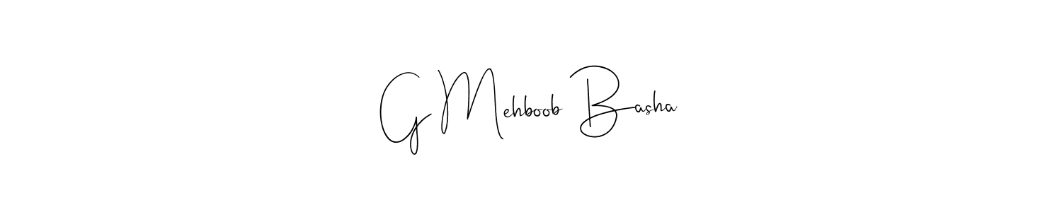 How to make G Mehboob Basha signature? Andilay-7BmLP is a professional autograph style. Create handwritten signature for G Mehboob Basha name. G Mehboob Basha signature style 4 images and pictures png