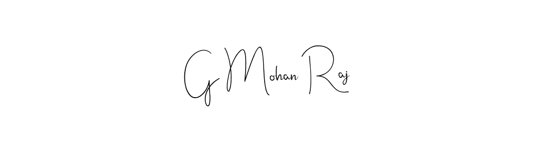 This is the best signature style for the G Mohan Raj name. Also you like these signature font (Andilay-7BmLP). Mix name signature. G Mohan Raj signature style 4 images and pictures png