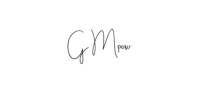 Make a beautiful signature design for name G Mpofu. Use this online signature maker to create a handwritten signature for free. G Mpofu signature style 4 images and pictures png