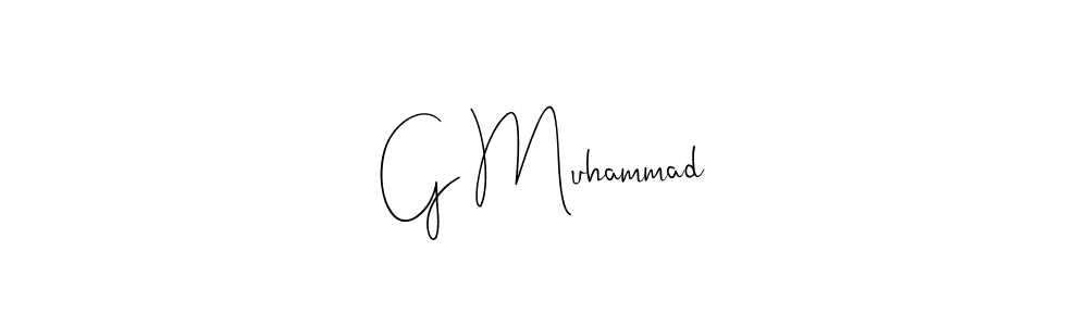 Also we have G Muhammad name is the best signature style. Create professional handwritten signature collection using Andilay-7BmLP autograph style. G Muhammad signature style 4 images and pictures png