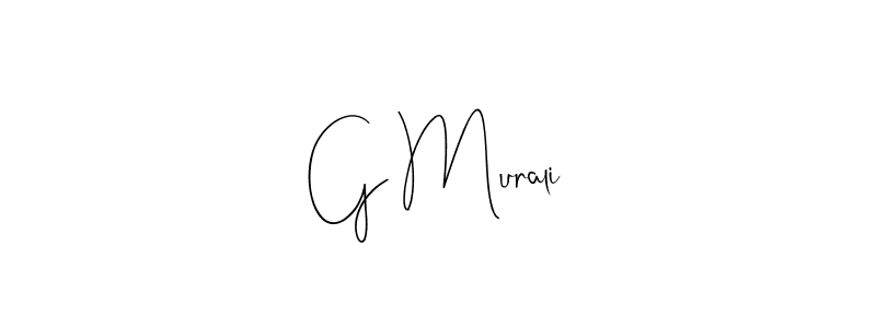 Also You can easily find your signature by using the search form. We will create G Murali name handwritten signature images for you free of cost using Andilay-7BmLP sign style. G Murali signature style 4 images and pictures png