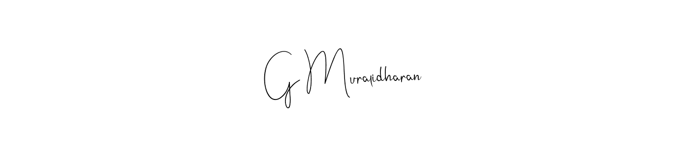 How to make G Muralidharan signature? Andilay-7BmLP is a professional autograph style. Create handwritten signature for G Muralidharan name. G Muralidharan signature style 4 images and pictures png