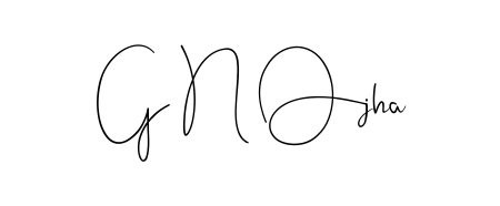 Practice writing G N Ojha with the flow of Andilay-7BmLP lettering. A fantastic source of inspiration for developing your personal signature style. G N Ojha signature style 4 images and pictures png