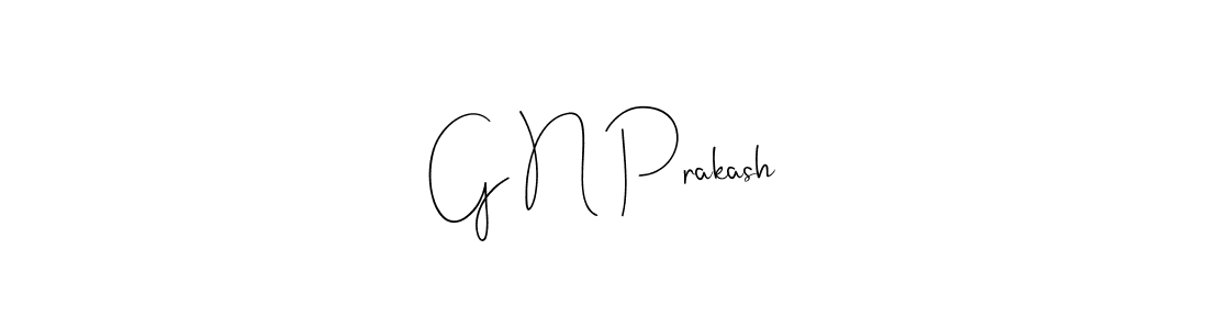 Create a beautiful signature design for name G N Prakash. With this signature (Andilay-7BmLP) fonts, you can make a handwritten signature for free. G N Prakash signature style 4 images and pictures png
