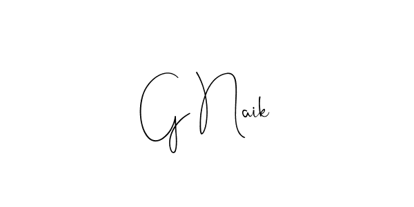 How to make G Naik signature? Andilay-7BmLP is a professional autograph style. Create handwritten signature for G Naik name. G Naik signature style 4 images and pictures png