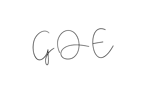 Design your own signature with our free online signature maker. With this signature software, you can create a handwritten (Andilay-7BmLP) signature for name G O E. G O E signature style 4 images and pictures png