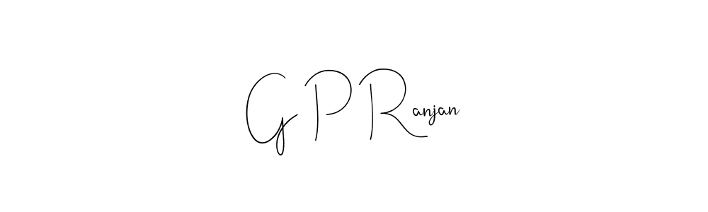 The best way (Andilay-7BmLP) to make a short signature is to pick only two or three words in your name. The name G P Ranjan include a total of six letters. For converting this name. G P Ranjan signature style 4 images and pictures png