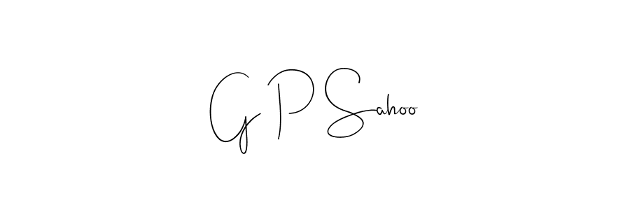 The best way (Andilay-7BmLP) to make a short signature is to pick only two or three words in your name. The name G P Sahoo include a total of six letters. For converting this name. G P Sahoo signature style 4 images and pictures png