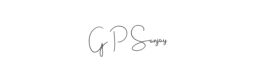 Create a beautiful signature design for name G P Sanjay. With this signature (Andilay-7BmLP) fonts, you can make a handwritten signature for free. G P Sanjay signature style 4 images and pictures png