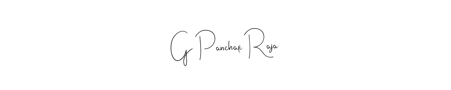 if you are searching for the best signature style for your name G Panchali Raja. so please give up your signature search. here we have designed multiple signature styles  using Andilay-7BmLP. G Panchali Raja signature style 4 images and pictures png