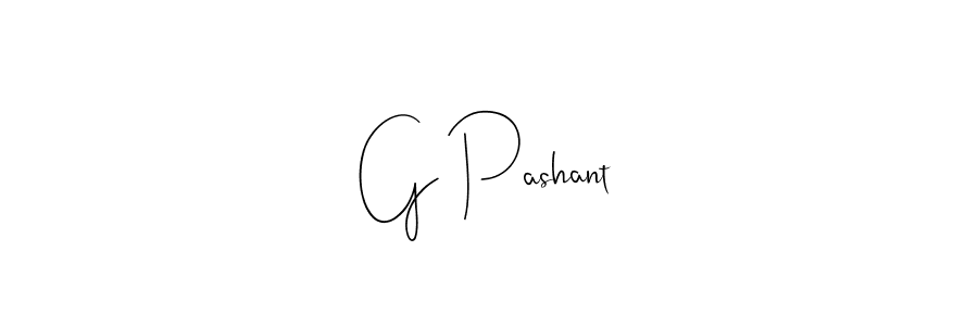 How to make G Pashant signature? Andilay-7BmLP is a professional autograph style. Create handwritten signature for G Pashant name. G Pashant signature style 4 images and pictures png