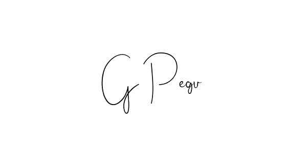 Use a signature maker to create a handwritten signature online. With this signature software, you can design (Andilay-7BmLP) your own signature for name G Pegu. G Pegu signature style 4 images and pictures png