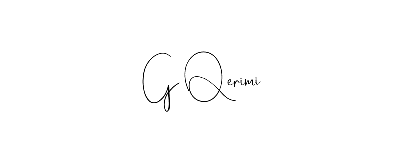 Andilay-7BmLP is a professional signature style that is perfect for those who want to add a touch of class to their signature. It is also a great choice for those who want to make their signature more unique. Get G Qerimi name to fancy signature for free. G Qerimi signature style 4 images and pictures png