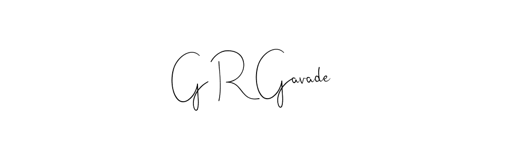 if you are searching for the best signature style for your name G R Gavade. so please give up your signature search. here we have designed multiple signature styles  using Andilay-7BmLP. G R Gavade signature style 4 images and pictures png