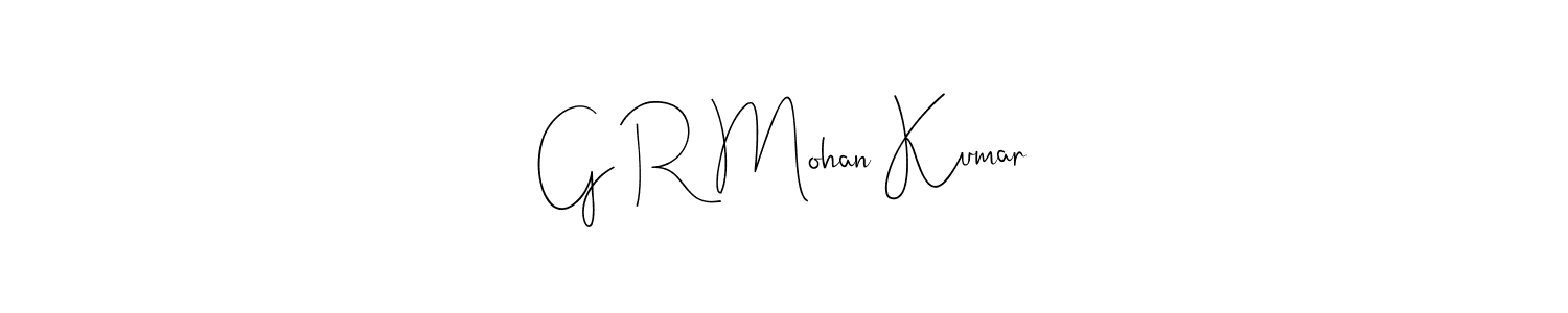 Make a beautiful signature design for name G R Mohan Kumar. Use this online signature maker to create a handwritten signature for free. G R Mohan Kumar signature style 4 images and pictures png