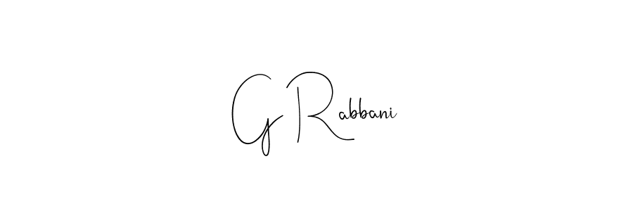 Make a beautiful signature design for name G Rabbani. Use this online signature maker to create a handwritten signature for free. G Rabbani signature style 4 images and pictures png