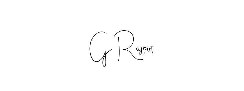 G Rajput stylish signature style. Best Handwritten Sign (Andilay-7BmLP) for my name. Handwritten Signature Collection Ideas for my name G Rajput. G Rajput signature style 4 images and pictures png