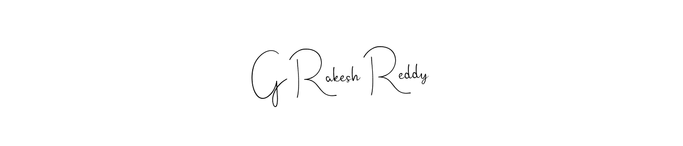 Also we have G Rakesh Reddy name is the best signature style. Create professional handwritten signature collection using Andilay-7BmLP autograph style. G Rakesh Reddy signature style 4 images and pictures png