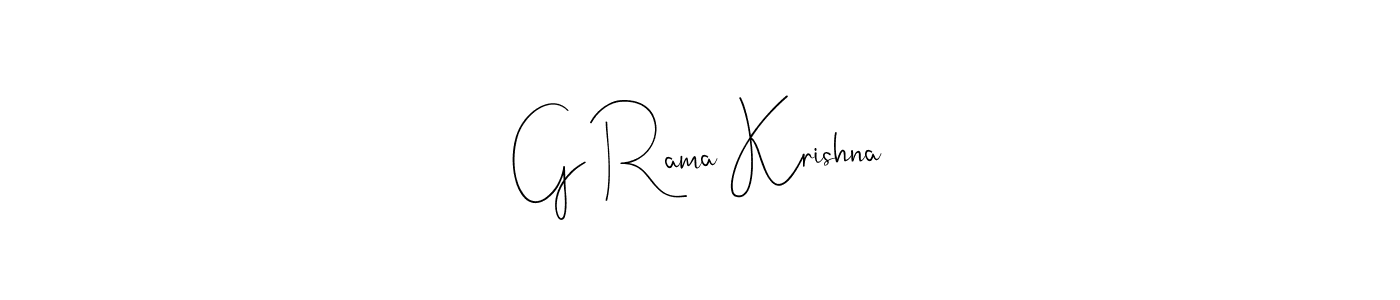 G Rama Krishna stylish signature style. Best Handwritten Sign (Andilay-7BmLP) for my name. Handwritten Signature Collection Ideas for my name G Rama Krishna. G Rama Krishna signature style 4 images and pictures png