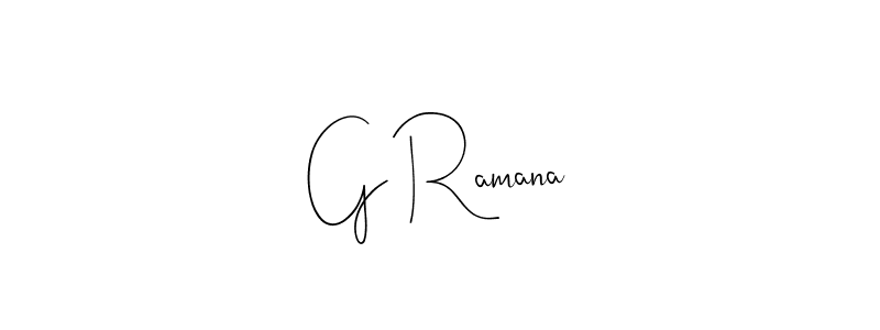 How to make G Ramana signature? Andilay-7BmLP is a professional autograph style. Create handwritten signature for G Ramana name. G Ramana signature style 4 images and pictures png