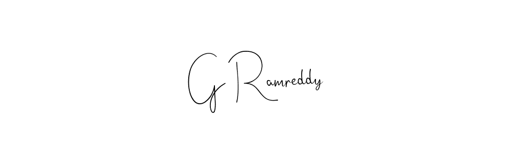 This is the best signature style for the G Ramreddy name. Also you like these signature font (Andilay-7BmLP). Mix name signature. G Ramreddy signature style 4 images and pictures png