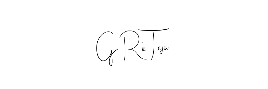 How to make G Rk Teja signature? Andilay-7BmLP is a professional autograph style. Create handwritten signature for G Rk Teja name. G Rk Teja signature style 4 images and pictures png