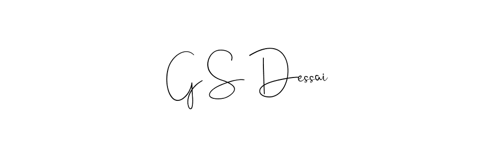 You can use this online signature creator to create a handwritten signature for the name G S Dessai. This is the best online autograph maker. G S Dessai signature style 4 images and pictures png