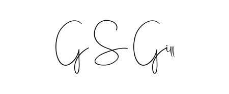Designed for modern professionals: G S Gill name signature crafted with Andilay-7BmLP script. Ready for digital PDF workflows. G S Gill signature style 4 images and pictures png