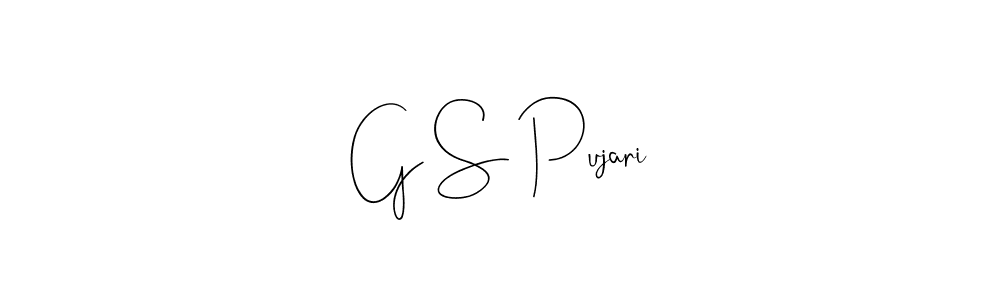 Andilay-7BmLP is a professional signature style that is perfect for those who want to add a touch of class to their signature. It is also a great choice for those who want to make their signature more unique. Get G S Pujari name to fancy signature for free. G S Pujari signature style 4 images and pictures png