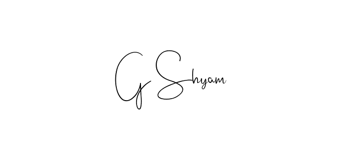 How to make G Shyam name signature. Use Andilay-7BmLP style for creating short signs online. This is the latest handwritten sign. G Shyam signature style 4 images and pictures png
