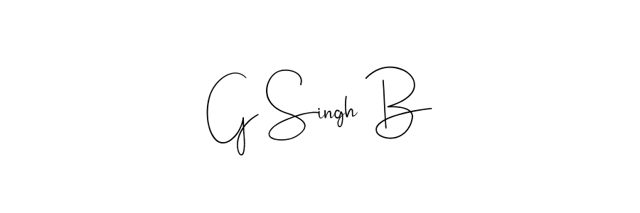 How to make G Singh B signature? Andilay-7BmLP is a professional autograph style. Create handwritten signature for G Singh B name. G Singh B signature style 4 images and pictures png
